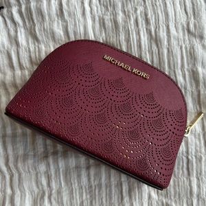 Michael Kors Red cosmetic makeup bag